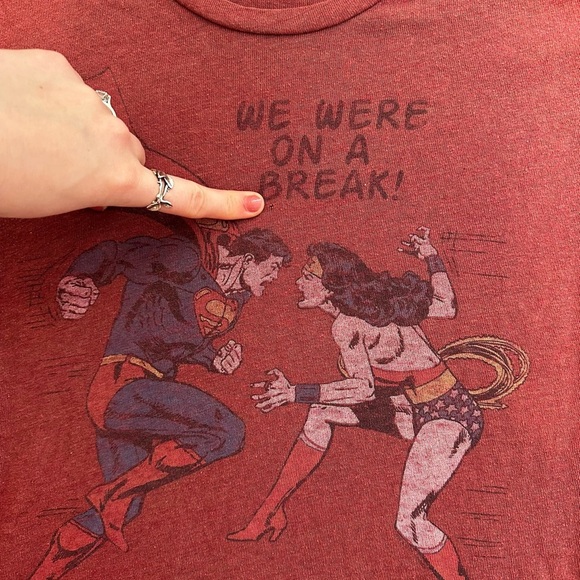 Friends on a break Superman Wonder Woman 90s urban outfitters junk food medium - Picture 3 of 8